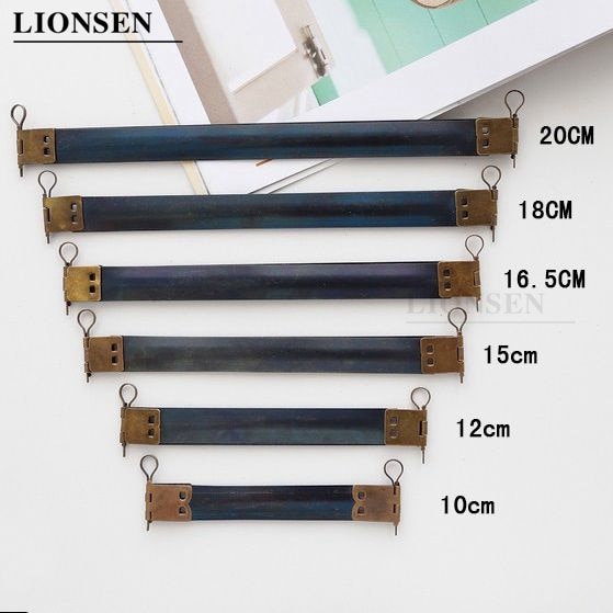 LIONSEN Spring Clasp with hook Handle Metal Internal Coin Purse Frame Hidden Snap Spring Sewing Craft Tailor DIY bag Accessories