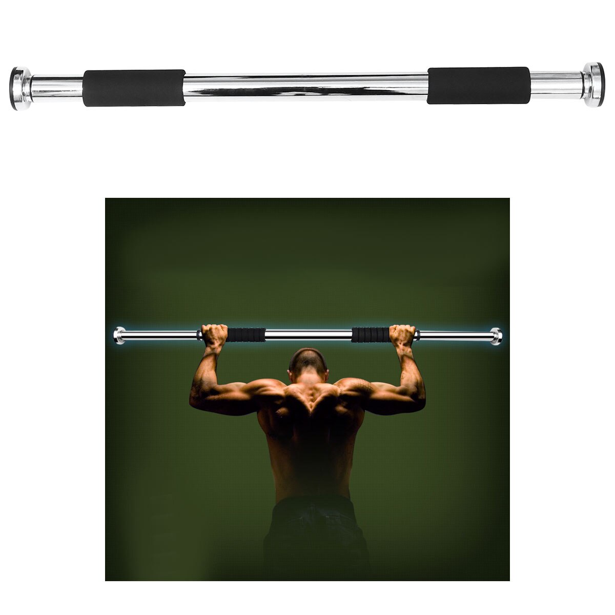1pc chin up bar heavy duty træningsstang fitnessstang til døråbning