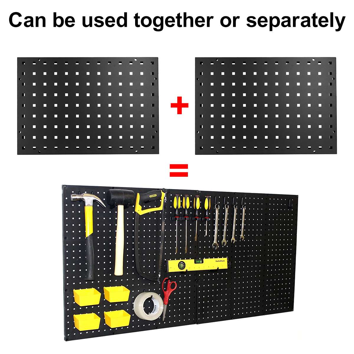 500x350MM Wall-Mounted Hardware Hanging Board Metal Pegboard Panels Tools Hanging Board Storage Organizer Box