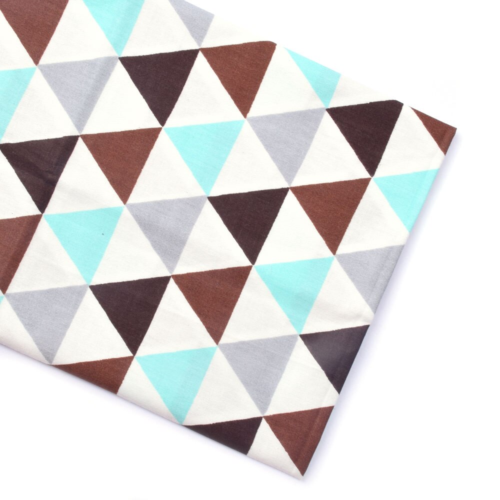 Dog Animals Triangular geometry Printed 100% Cotton Fabric For Making Cushions Blanket Sewing Baby Child Bed Sheet: FA190108-3 / 50x160cm