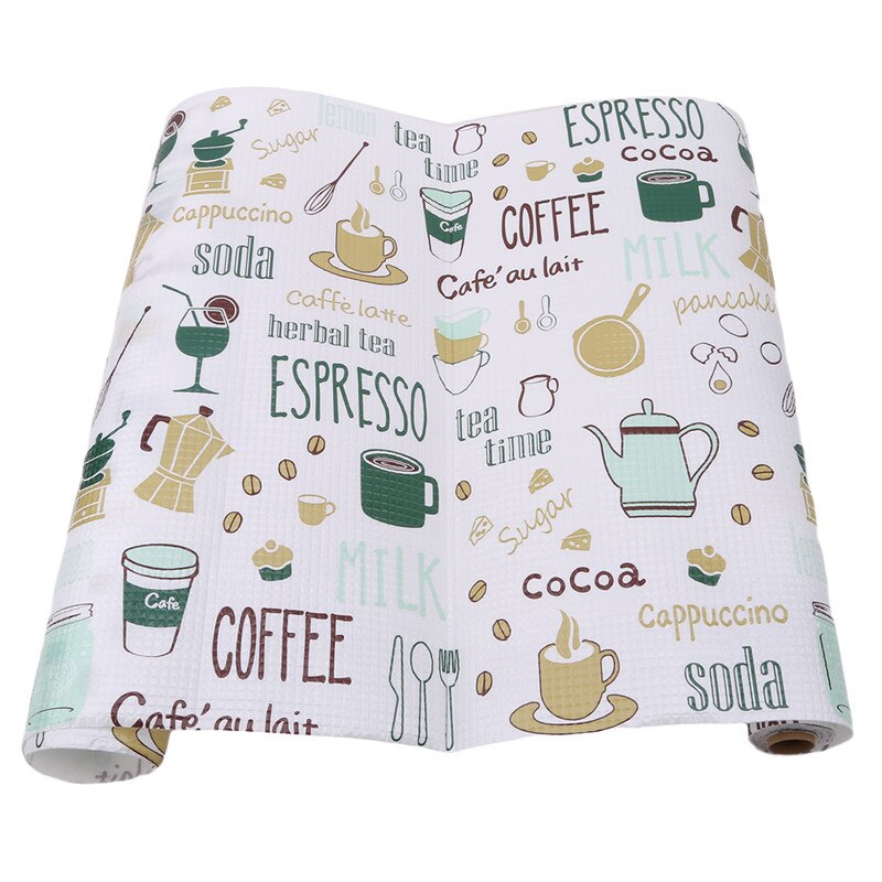 1 rull kök matbordslådor skåp hylla liners skåp placemat vattentät oljesäker flamingo skor skåp matta: Blå 30 x 500cm