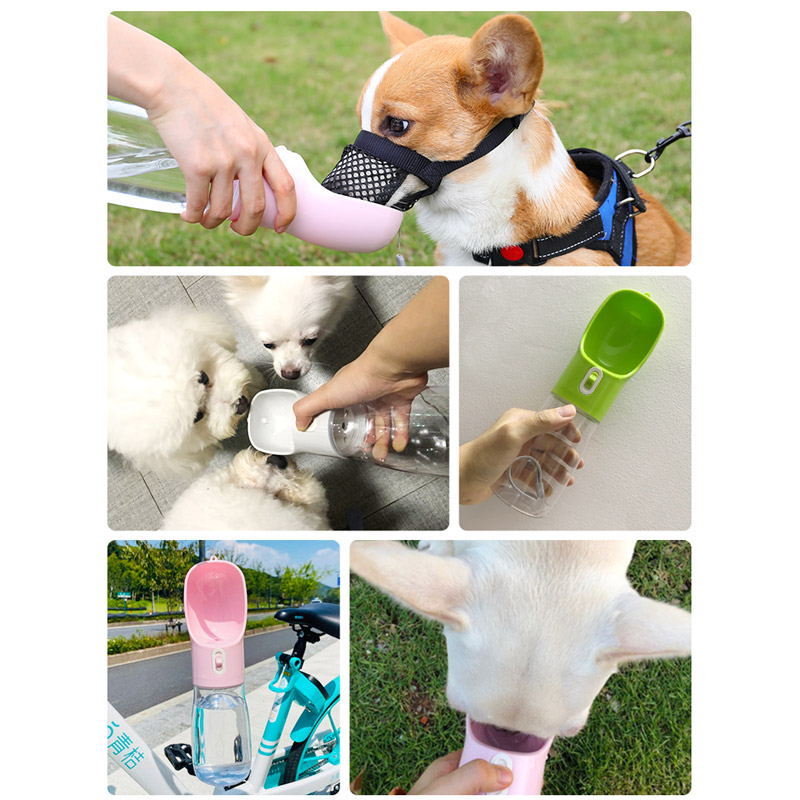 Hond Waterfles Feeder Kom Draagbare Water Voedselfles Huisdieren Outdoor Reizen Drinken Hondenkommen Waterbak voor honden