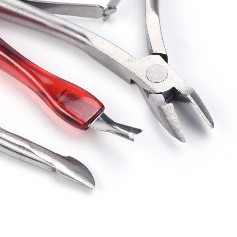 STZ 3 sztuk/zestaw gwóźdź Sztuka nożyce nożyczki profesjonalne odpychacz robić skórek szczypce frezy łyżka widelec trymer stylizacja manicure narzędzie NC385