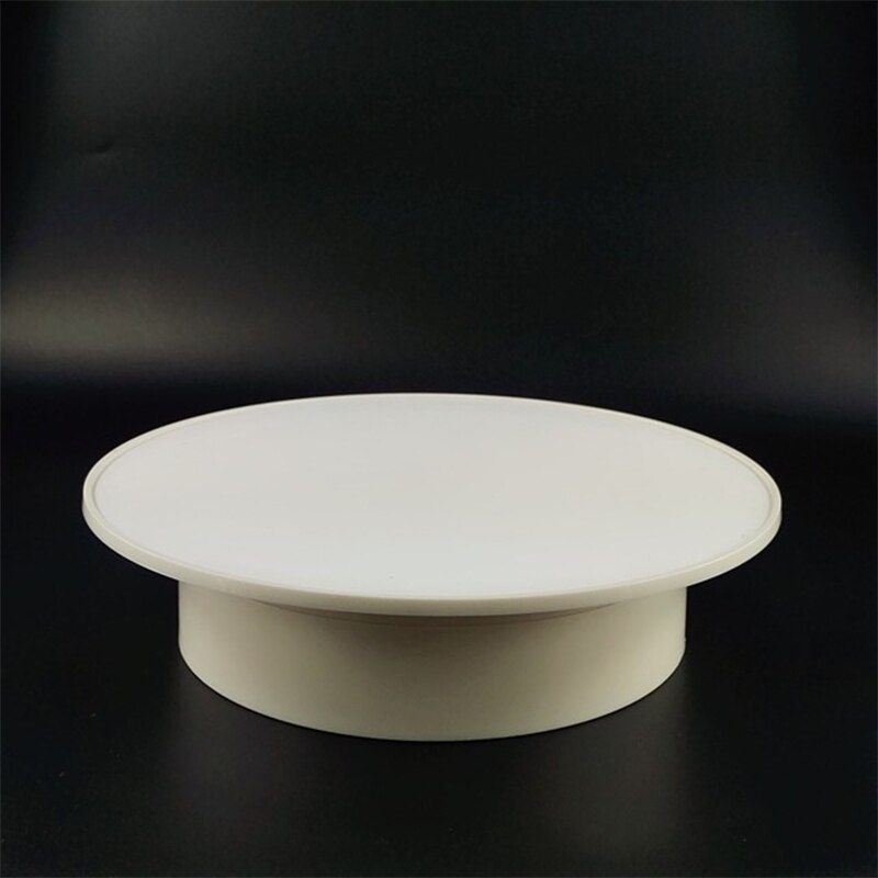Intelligent Electric Rotating Display Stand Turntable Mirror Turntable Photography Table Props Battery/USB Power Jewelry Holder: White White