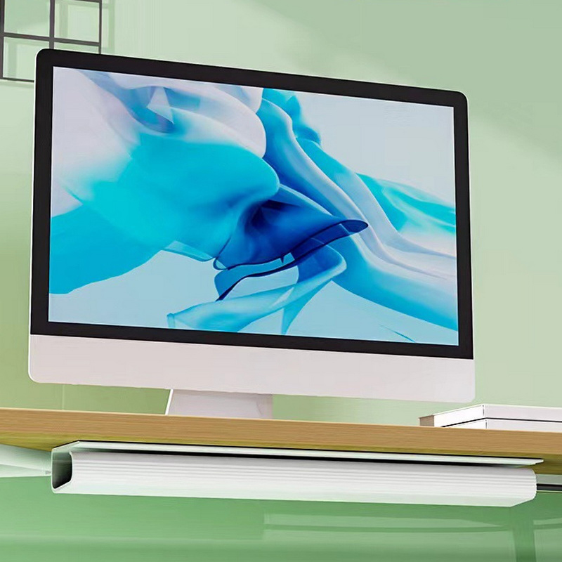 1PC 40cm Channel Desk Cable Organizer Cable Management Accessories White Cable Protecter No Drilling Under Desk Management Tray