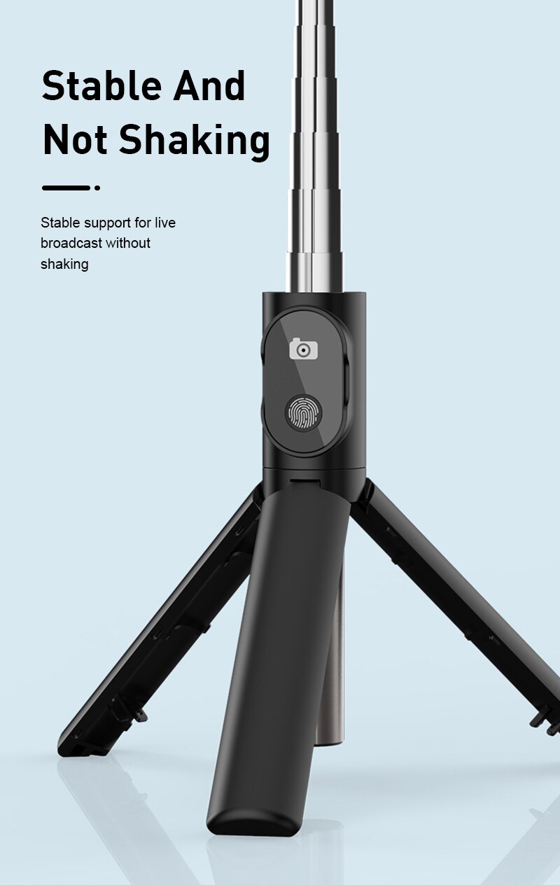 Bluetooth Selfie Stick Tripod - 69cm Extendable - 360° Rotation - Remote Control - for Smartphones