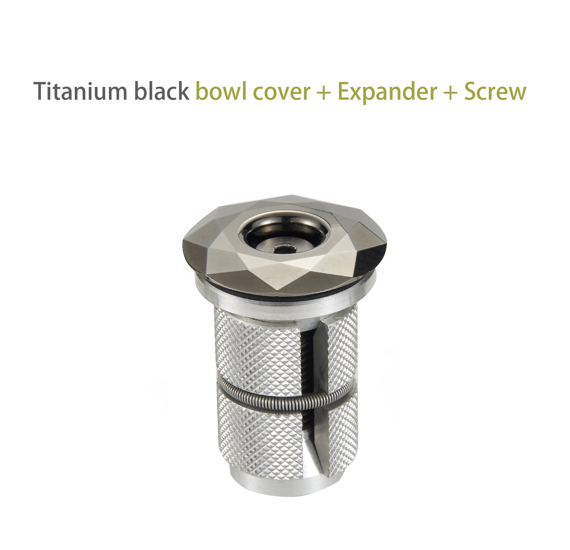 Krsec 1-1/8 " mtb ekspander tophætte aluminiumslegering landevejscykelexpander titaniumbelagt topkapsel til 28.6mm gaffelcykeldele også: Titansort
