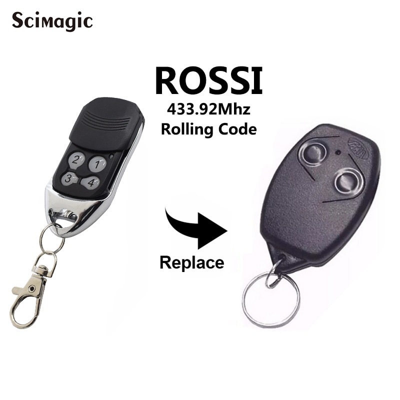 Voor Rossi Afstandsbediening Zender 433,92Mhz Rossi Garage Poort Deur Afstandsbediening Rolling Code Handheld Zender