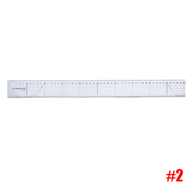 1pcs Plastic Clear Sewing Patchwork Ruler Tools Quilting Grid Rulers Cutting Pattern Tailors Ruler DIY Sewing Craft Scale Ruler: NO.2