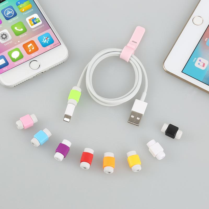 1 stk minikabelbeskytter dataledningsbeskyttelse for mobiltelefon usb ladekabel oppruller øretelefonledning beskyttende etui
