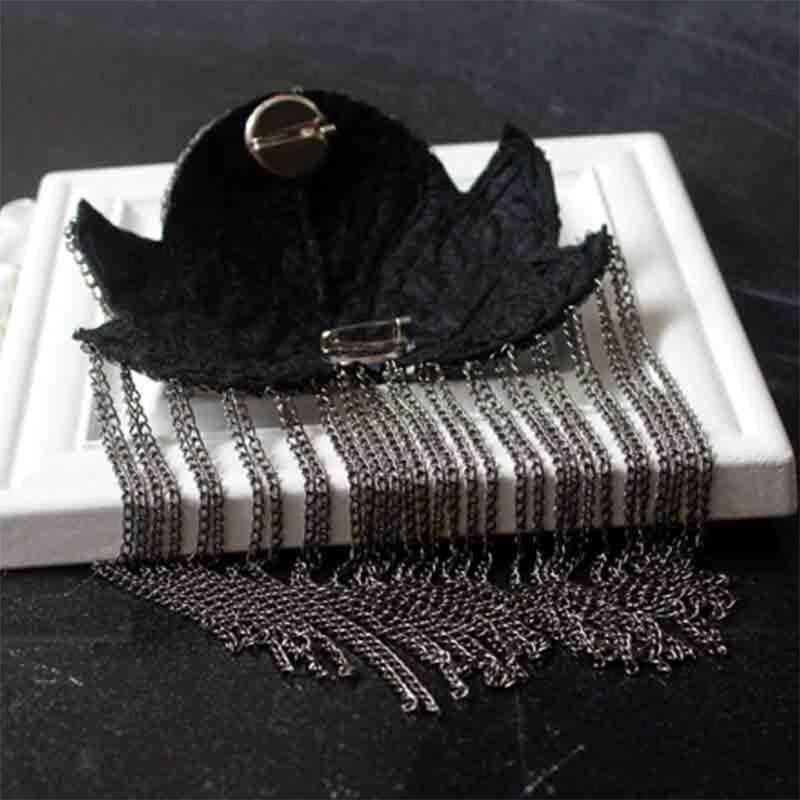 Femmes enfants à la main épaule Badge strass perlé métal glands épaulettes L4ME