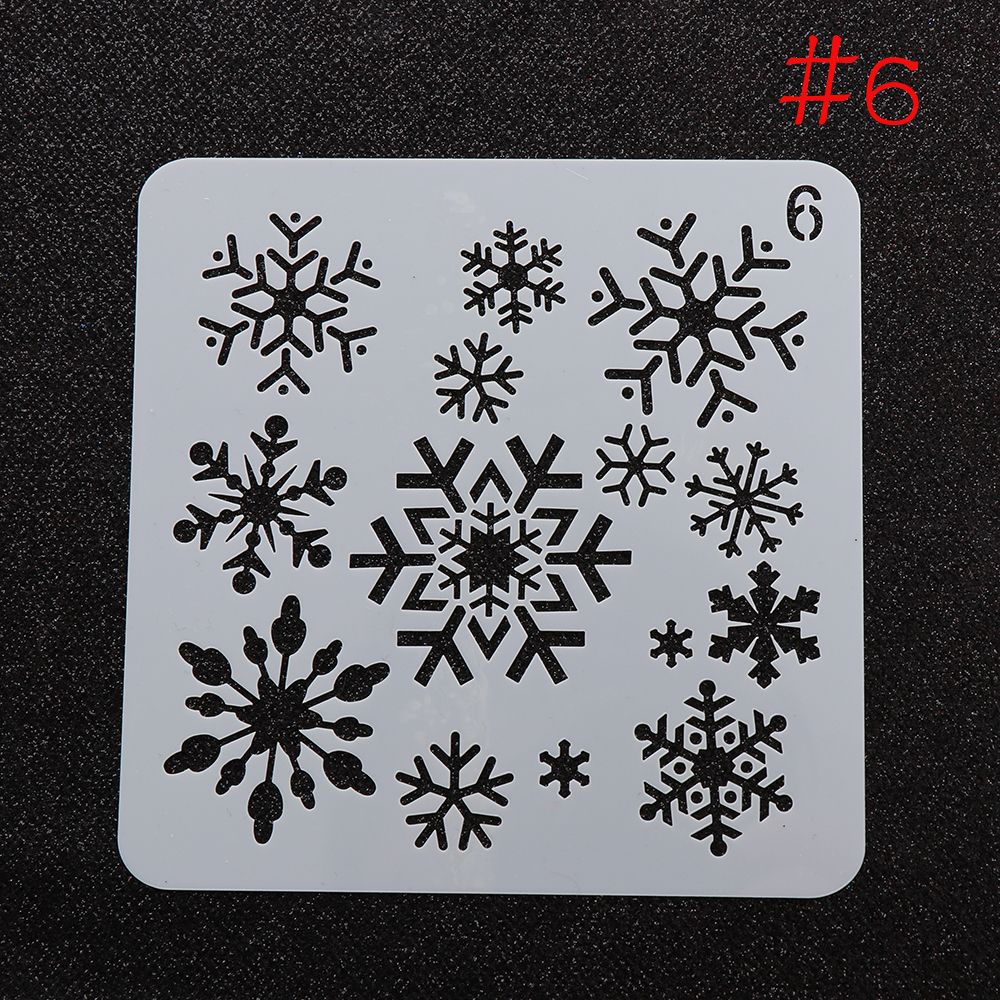 Plantillas huecas de Navidad para pintura de pared, álbum de sellos para estampado de álbum, tarjeta de papel en relieve decorativa, plantilla de flores: plum