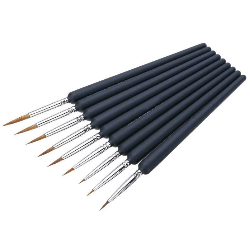 Kunst Modell Farbe Nylon Haar Acryl Öl Aquarell Zeichnung Kunst Liefert Schwarz Malerei Handwerk Künstler Pinsel Set