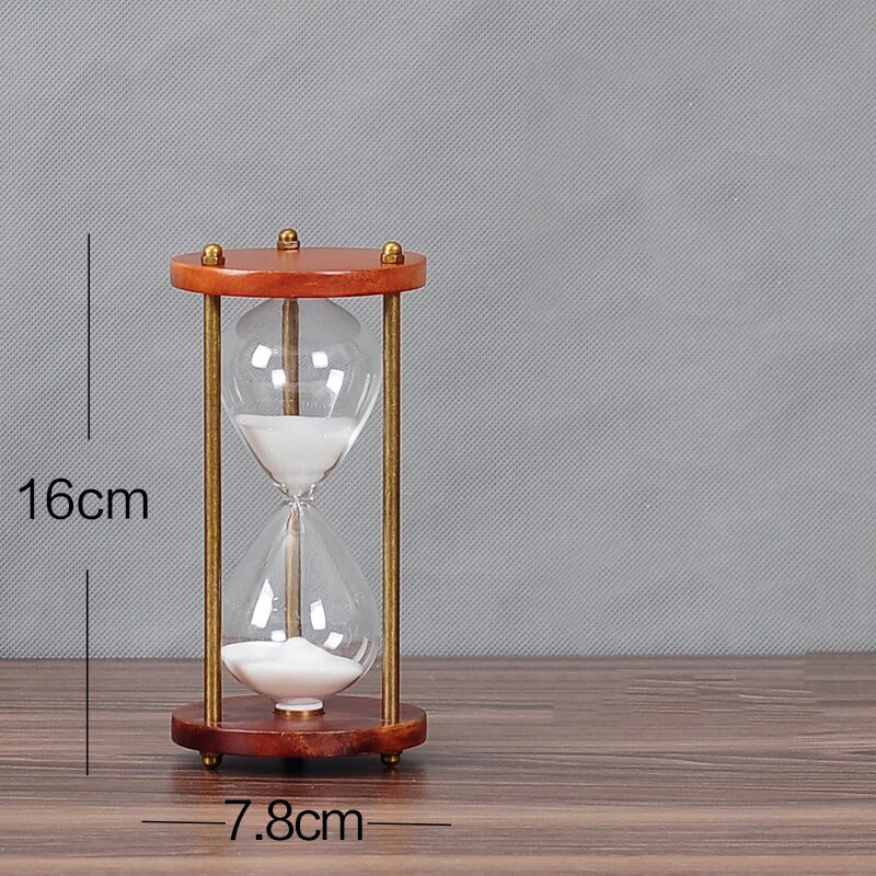 Solid Wood Time Hourglass Timer 30 Minutes Home Living Room Decorations Birthday Accessories Crafts Sand Clock: s