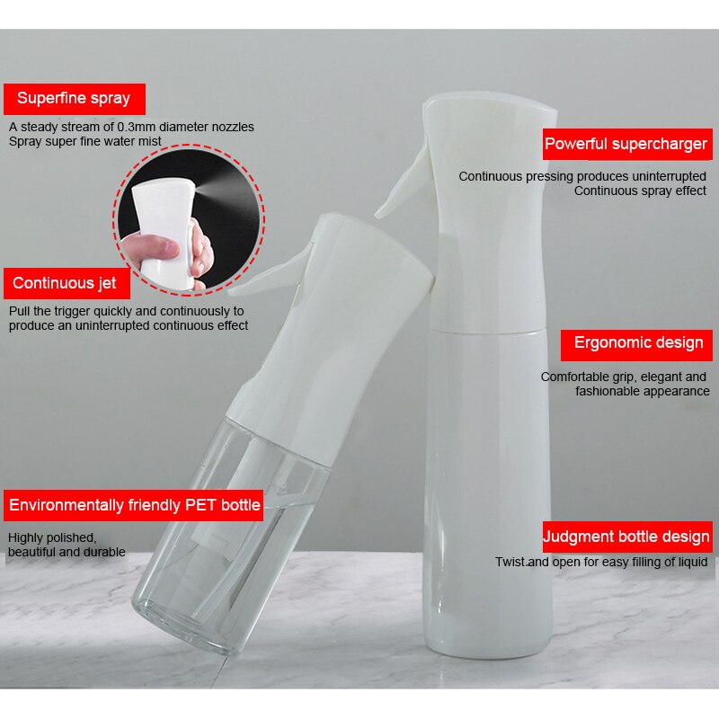 200/300ml Ultra-fine Atomization Bottle High Pressure Spray Bottle Toning Water Bottle Spray Bottle Portable Garden Watering Can