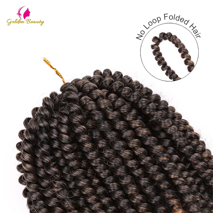 8inch Spring Twist Crochet Braids Synthetic Braiding Hair Crochet Hair Extensions 30 strands/pack Golden Beauty