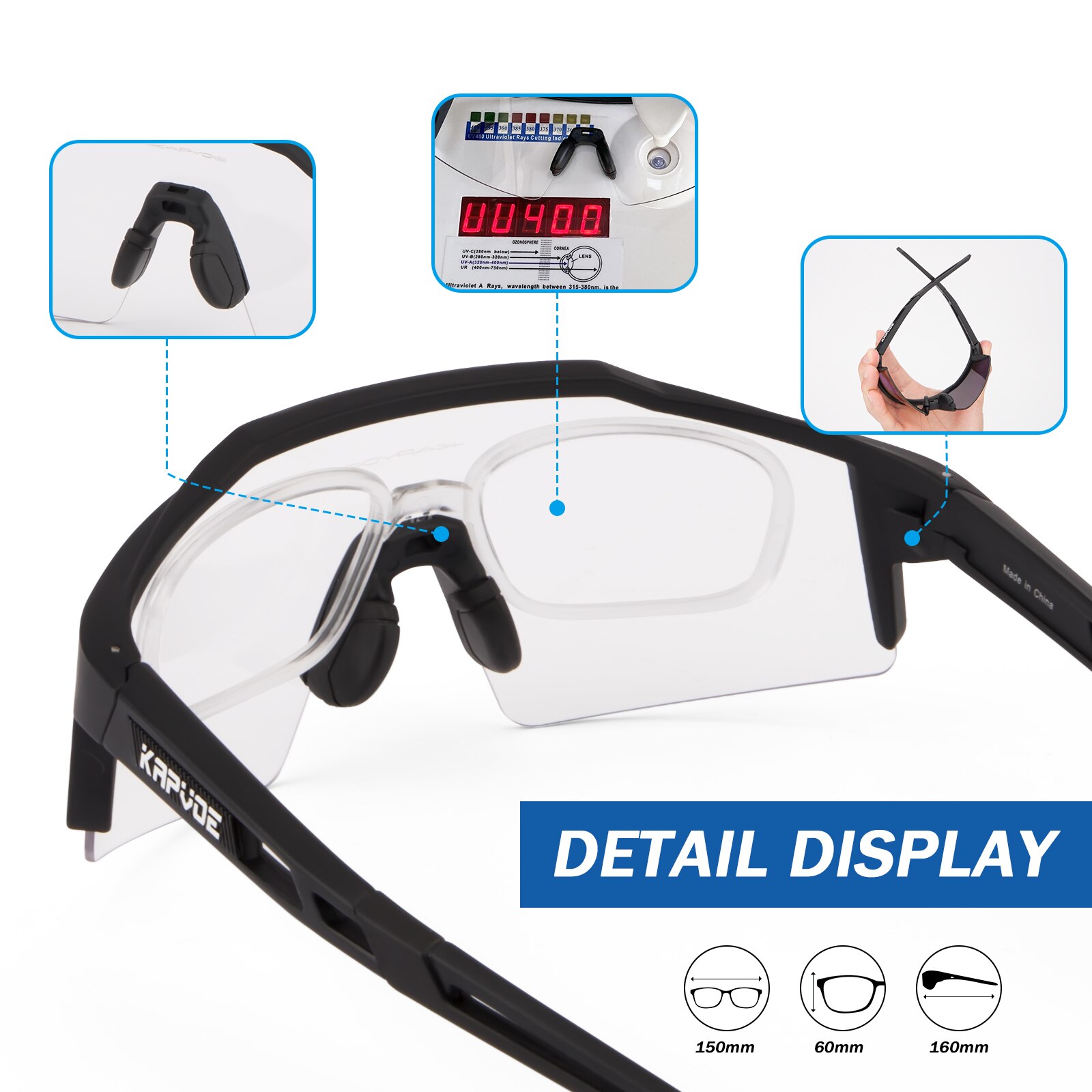 Polarizado óculos de esqui dustproof moto ciclismo óculos de sol esportes ao ar livre caminhadas óculos de pesca inverno à prova vento