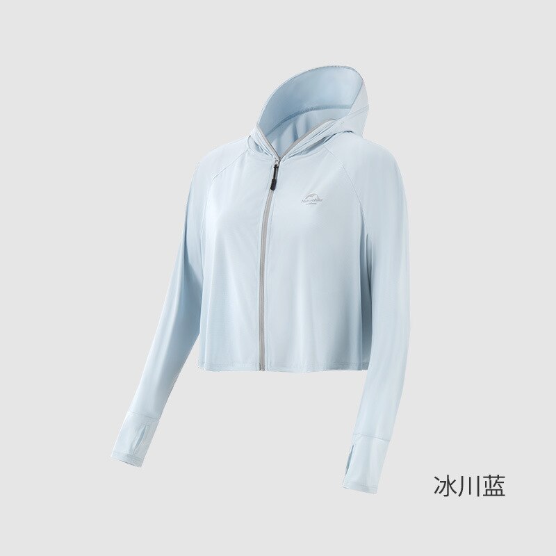 Naturehike Sun Protection Clothing Women&#39;s Summer Anti-ultraviolet Windbreaker Ice Silk Sunscreen Clothing Ultra-thin Skin Coat: Blue