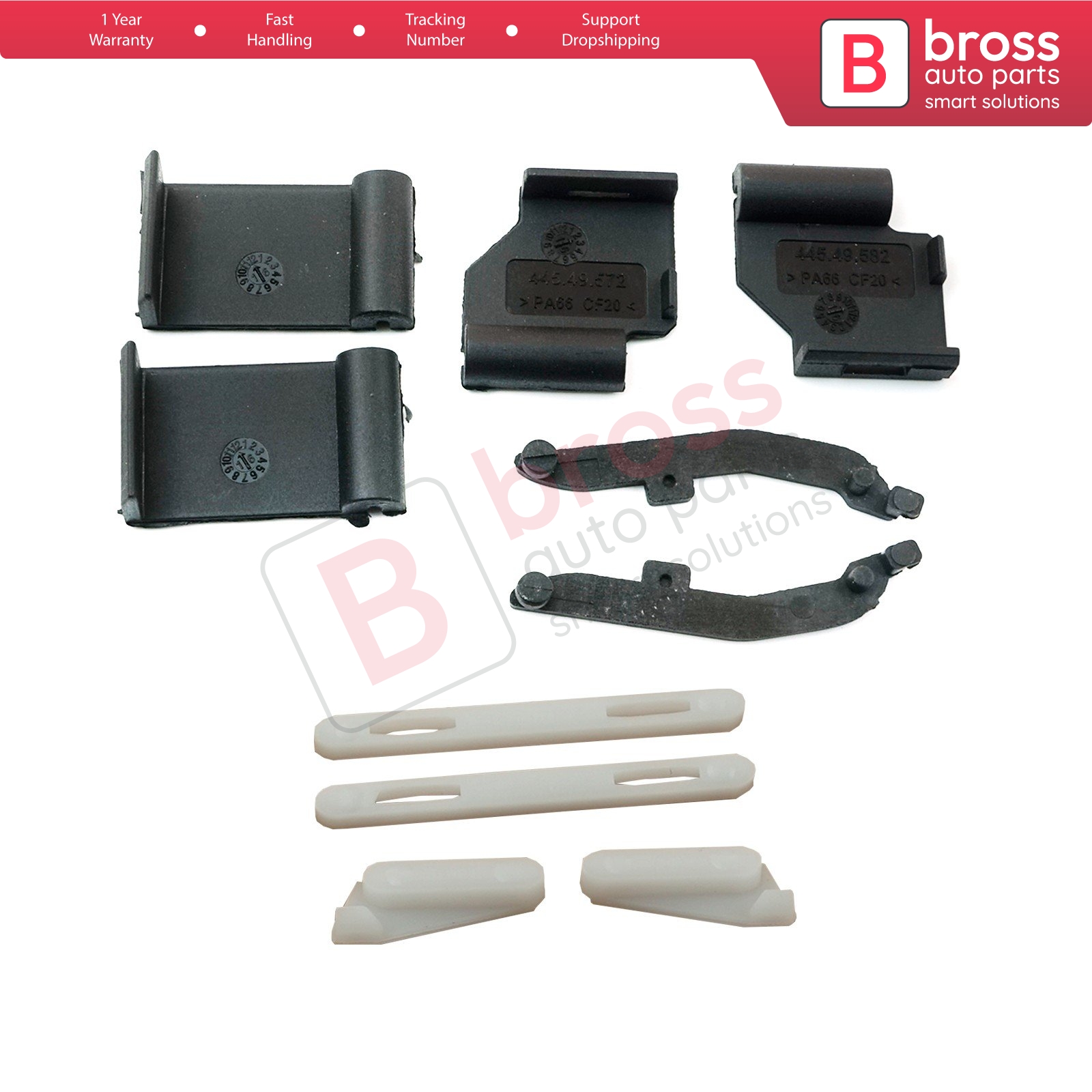 Bross Auto pièces BSR546 10 pièces toit ouvrant Kit de réparation pièces de rechange pour BMW X5 E53 2000-2006, BMW X3 E83 2003 Type:2