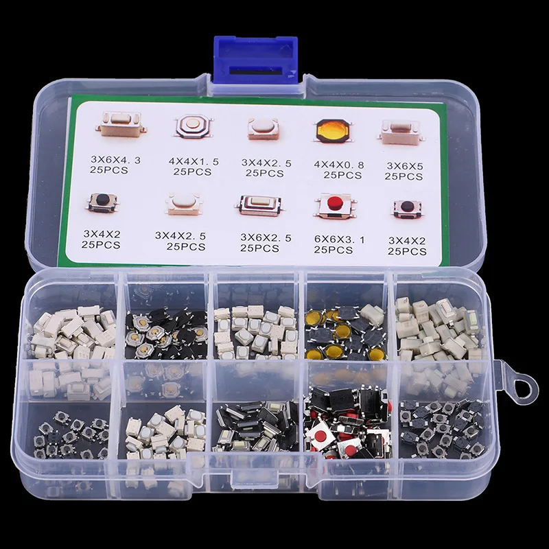 Auto-Fernbedienung, Touch-Schalter, 10 Stile, Autoschlüssel, Knopf, Touch-Mikroschalter mit Box, Audio, Computer, TV, PCB, Drucktastenschalter