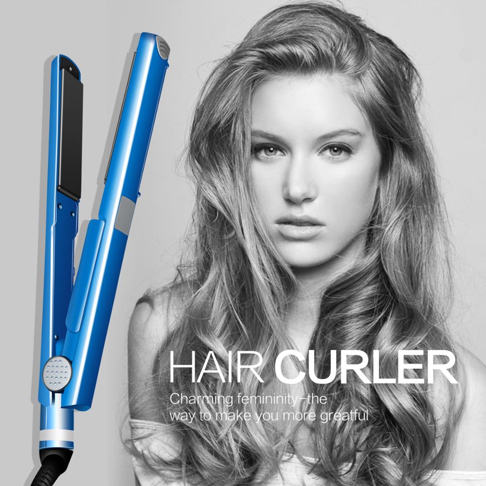 PRO Nano Titanium Styler Straightener Irons Pure Titanium-plated Plates Flat Iron Hair Straightening Brush Hair Styling Machine