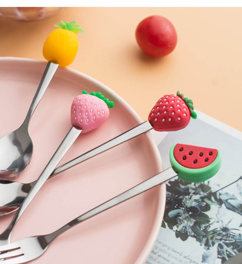 Lot De 16 Cuillères En Acier Inoxydable Mignonnes Et Créatives – Parfaites Pour Fruits, Desserts Et Boissons