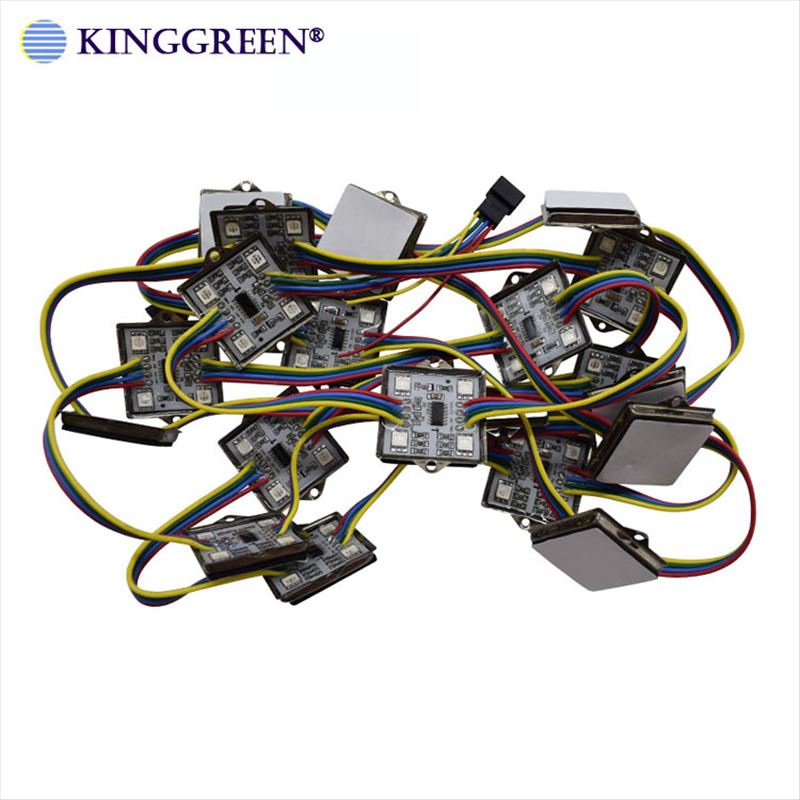 Matriz direccionable WS2801, módulo de píxeles de 4 LED, resistente al agua IP65, , 20 unidades