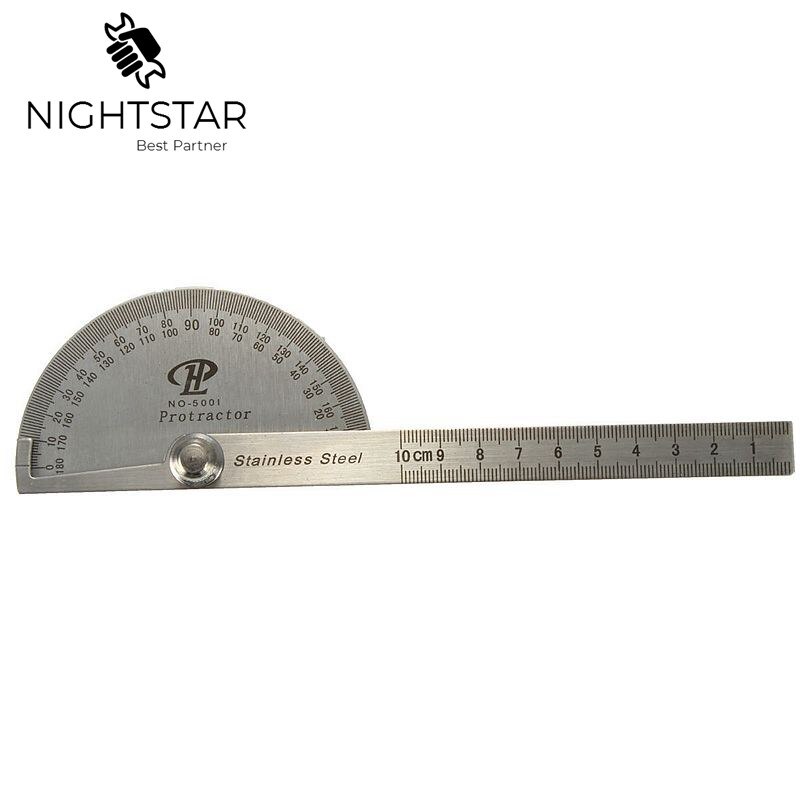 100mm Stainless Steel Angle Finder Rule Measure Machinist Tool Craftsman Rule Ruler Machinist Goniometer 180 Protractor