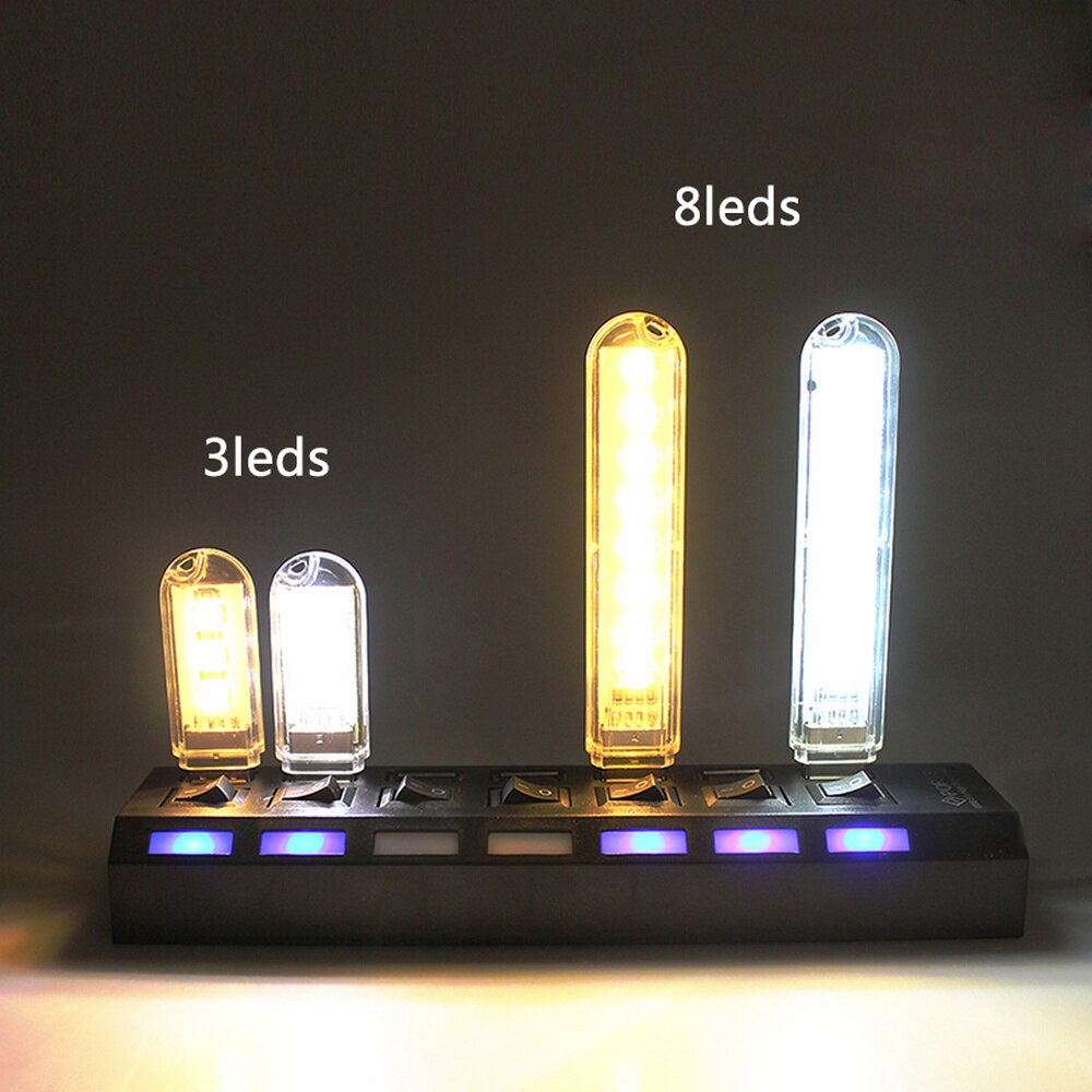 Mini 5v usb led natlys bærbar berøringssensor bordlampe bog læselommelygte natlys til powerbank laptop lampe