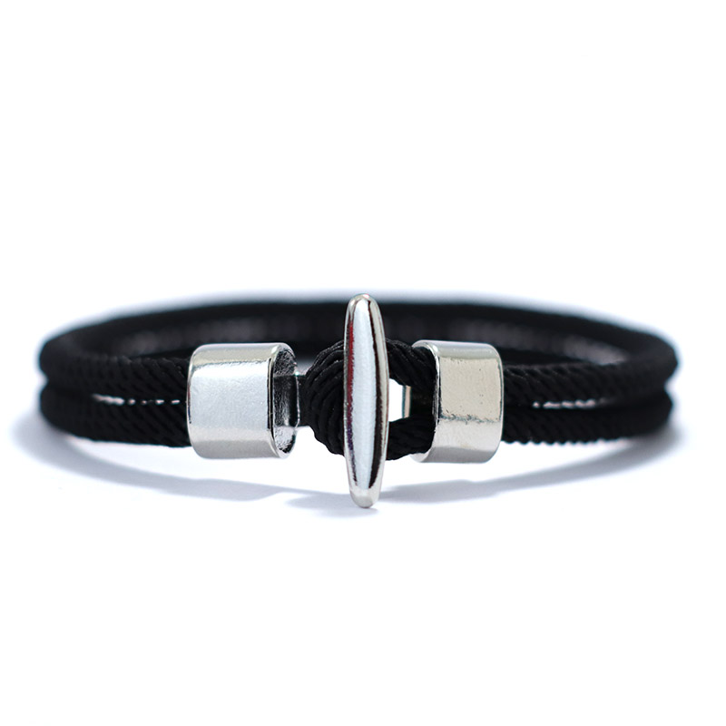 51Luckind Simple Milan Rope Bracelet Handmade Men Women Outdoor Survival Braclet For Camping Armband Thread Jewelry: 17.5cm / Gold-color