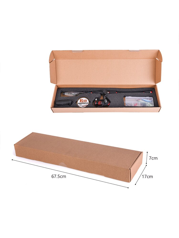 Telescopic Rod Reel Combination Carbon Retract Rod 4-piece Set Bait Fishing Wheel Line Carbon Fiber Baitcast Rod Fishing Kit