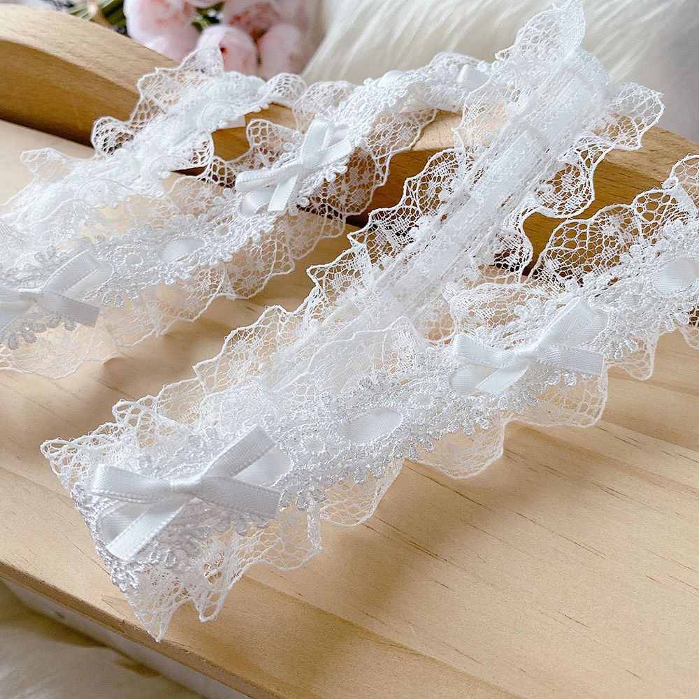Rubans décoratifs en dentelle avec nœud de 2 mètres, pour artisanat, robe de soirée, couture, fournitures de travaux manuels, tissu fait à la main, emballage , coupe noire: Laiton antique