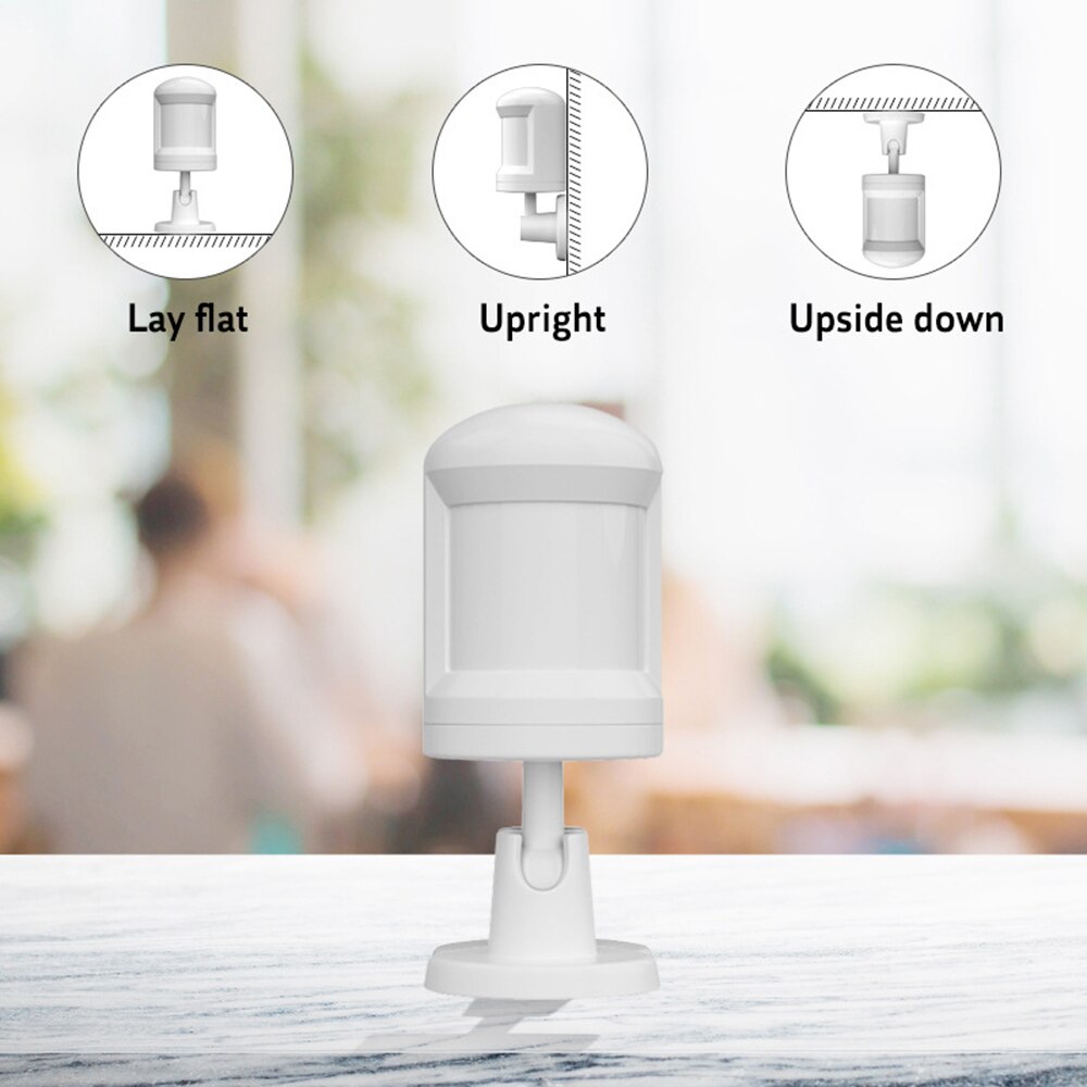 ZigBee Motion Sensor Alarm Wireless Smart Human Body Induction PIR Sensor 360-degree Rotation Base 7m 150-degree Detection Range