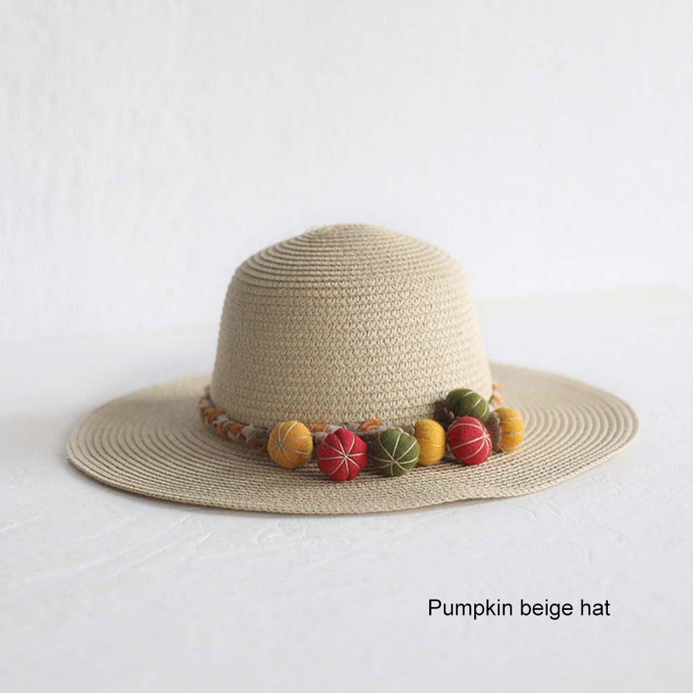 Hattväska set bred brätte stråhattar keps enkel axelväska för barn vår sommar strand thj 99: Beige