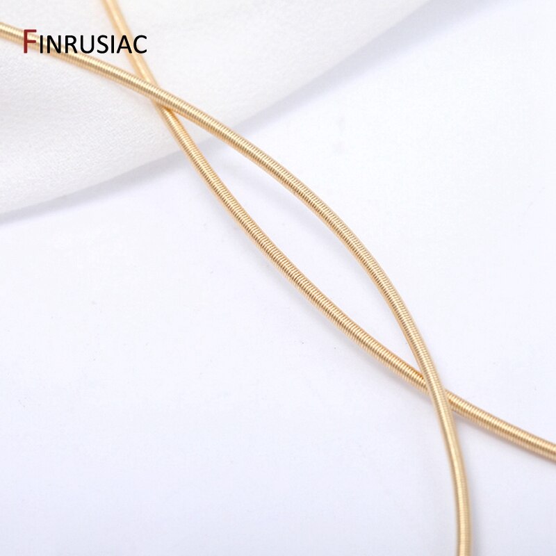 1.6mm Beaded Wire 14K Real Gold Plated Brass Spring Wire For Handmade DIY Jewelry Making Material