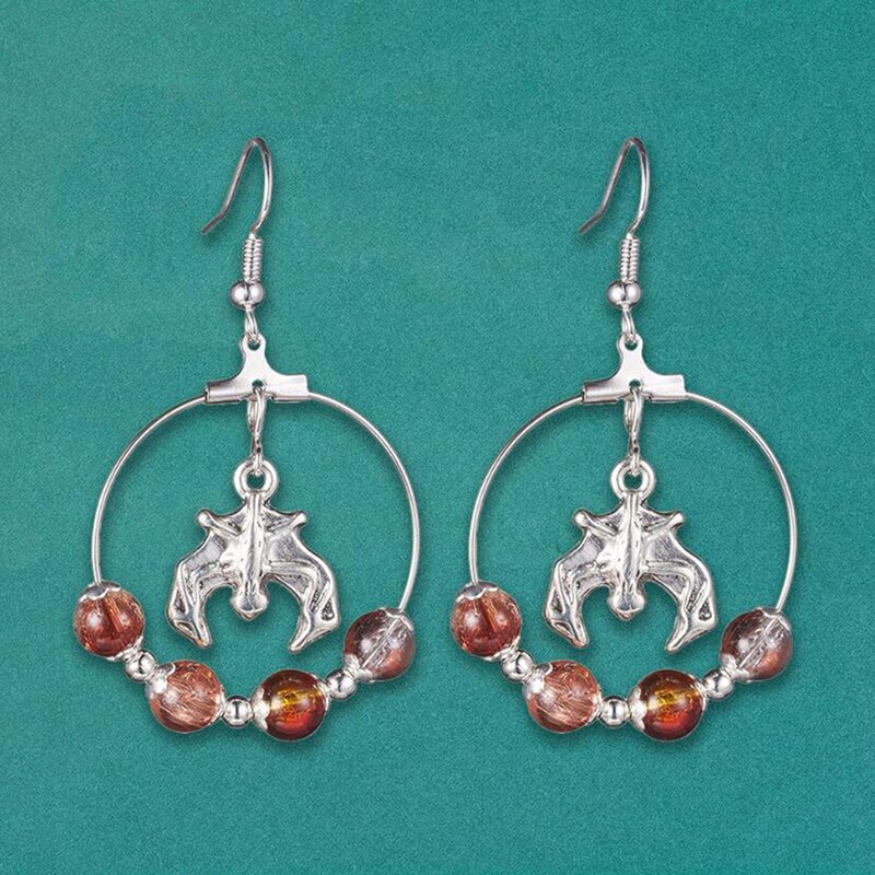 DIY Halloween Charm Dangle Earrings Making Kit Kidney Earwire Hoops