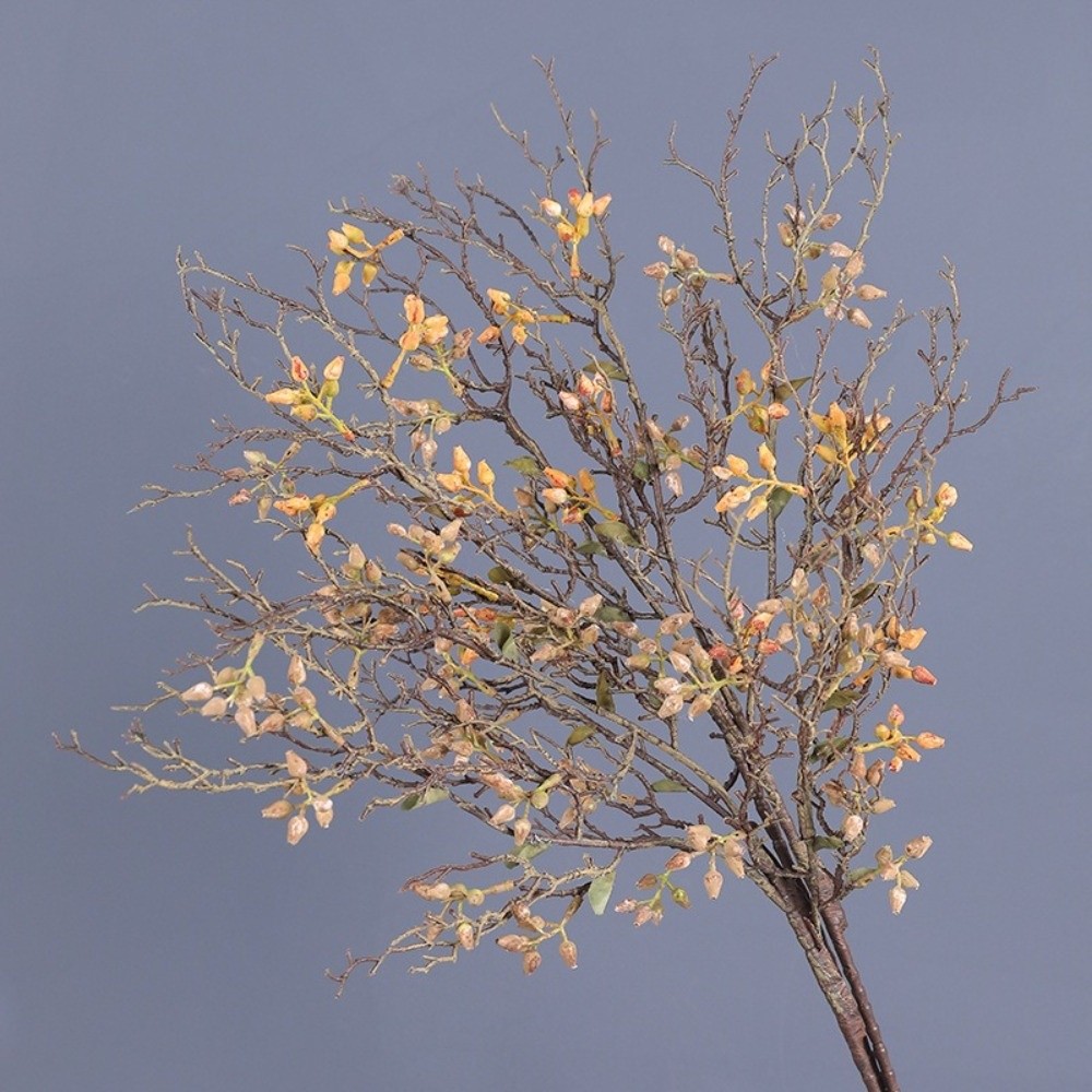 Plastic Artificial Plant Dead Branch Real Touch Handmade Eucalyptus Fruit Branch DIY Lifelike Artificial Greenery