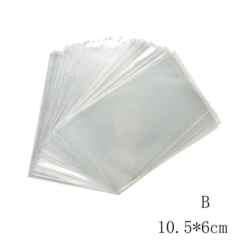 100pcs/Bag Transparent Opp Plastic Bags For Candy Wedding Packaging Bag Cellophane Party Bag Cookie Lollipop B2N4: M