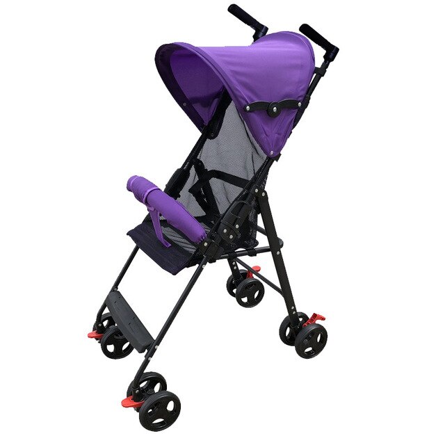 Cochecito de bebé ultraligero y portatil para niños pequeños con bolsillo plegable puede sentarse y poner un solo botón bebé carro: S8