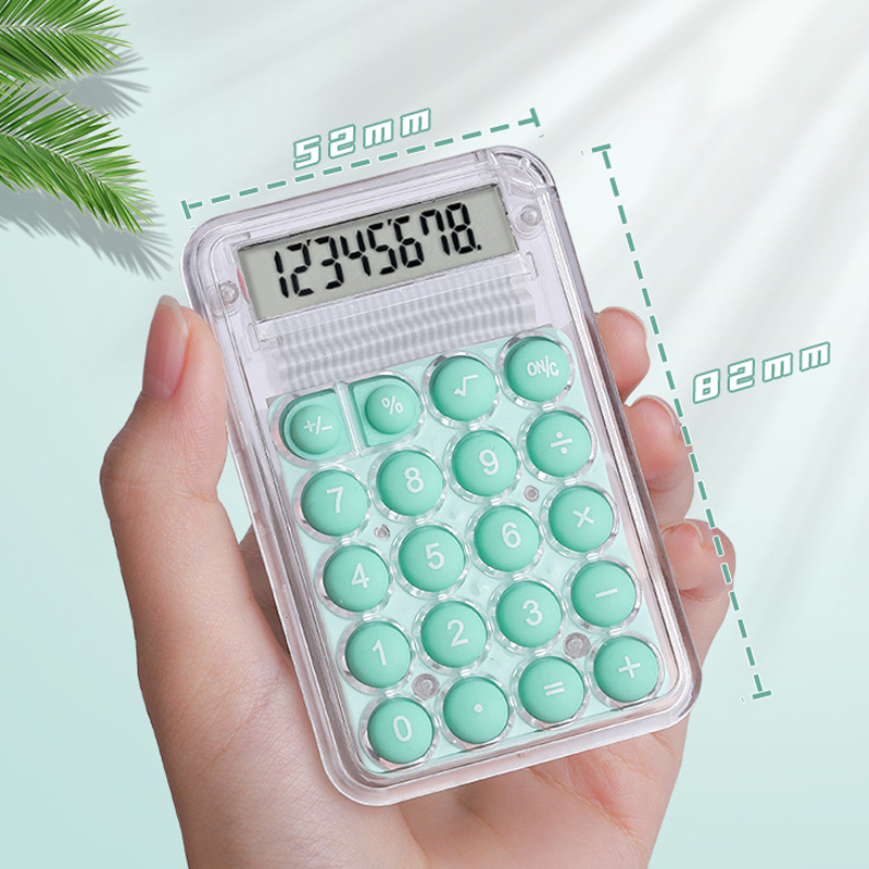 Calculadora silenciosa bonita, versión Mini, calculadora portátil pequeña auxiliar de aprendizaje, suministros para el regreso a la escuela, estudiantes/finanzas: Rojo