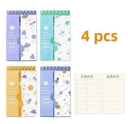 4pcs/lot School Stationery Mini Words Book Vocabulary Notebook language learning memory book small wordbook