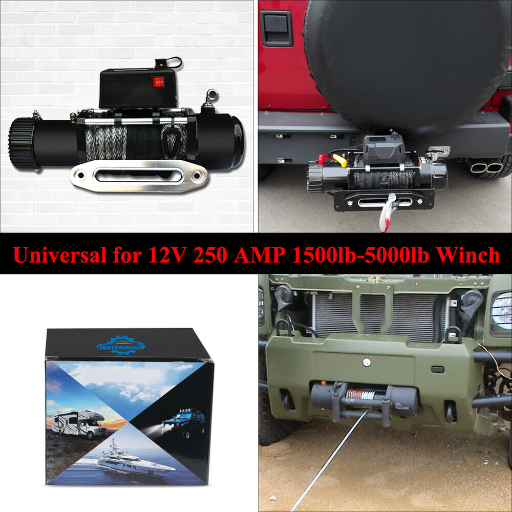 Winch Solenoid 12V 24V With Wireless Remote Control Universal Solenoid Relay Rocker Switch Thumb Remote Contactor Kits
