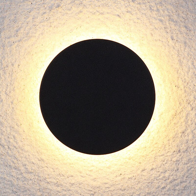 12W tuin wandlamp acryl Veranda Gangpad Gang outdoor led muur Aluminium acryl: black one round / white color 6000K