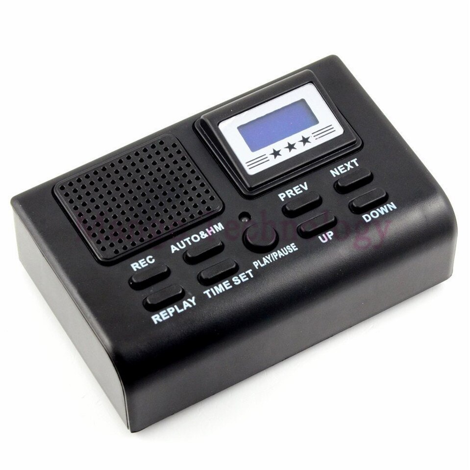 enregistreur téléphonique de /moniteur vocal téléphone écran LCD bleu avec fonction horloge enregistreur vocal numérique