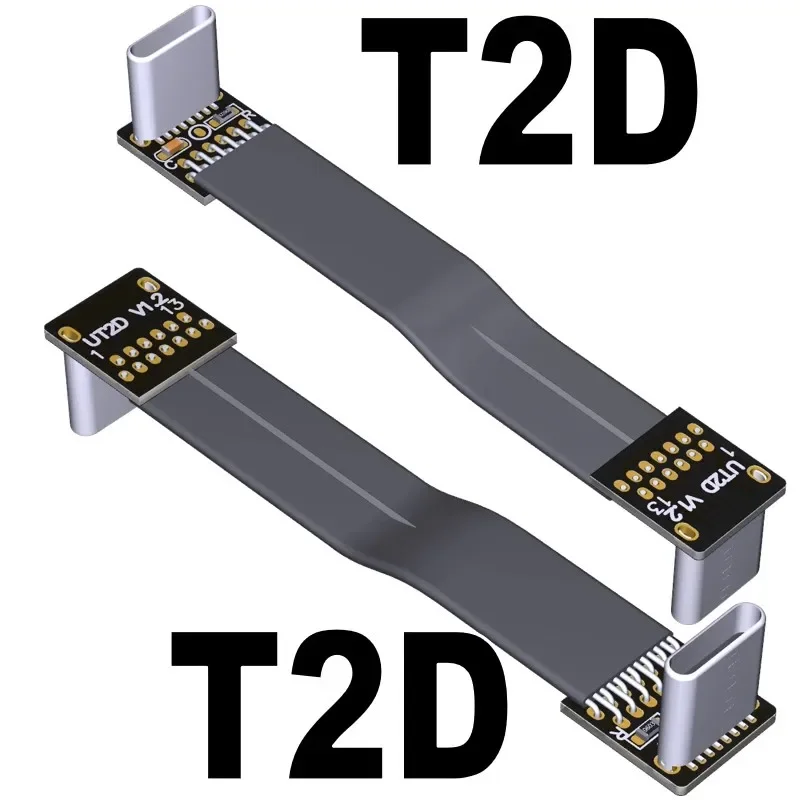 Cable plano de cinta USB 2,0 tipo C, extensión blindada, Cable FPC USB 2,0 USB-C, conectores en ángulo arriba/abajo de 90 grados, 5CM-3M para TV y PC: BLANCO / 20 m