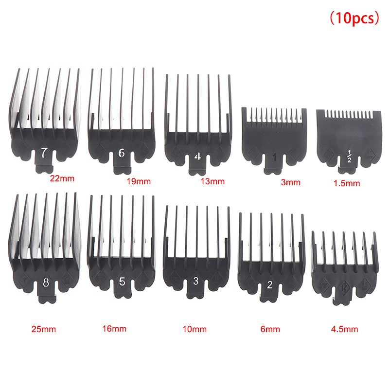 1Set 2/8/10Pcs Universal Hair Clipper Guards For Hair Clippers Barber Accessories Trimmer Attachment Limit Combs: Pink
