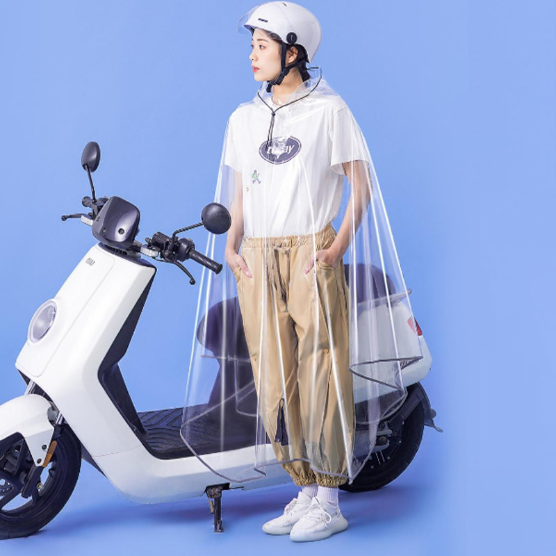 Radfahren Regenmantel Jacke Umhänge Regen Poncho Kapuze Mobilität Roller Regenschutz Motorrad transparent lange Ganzkörper wasserdicht