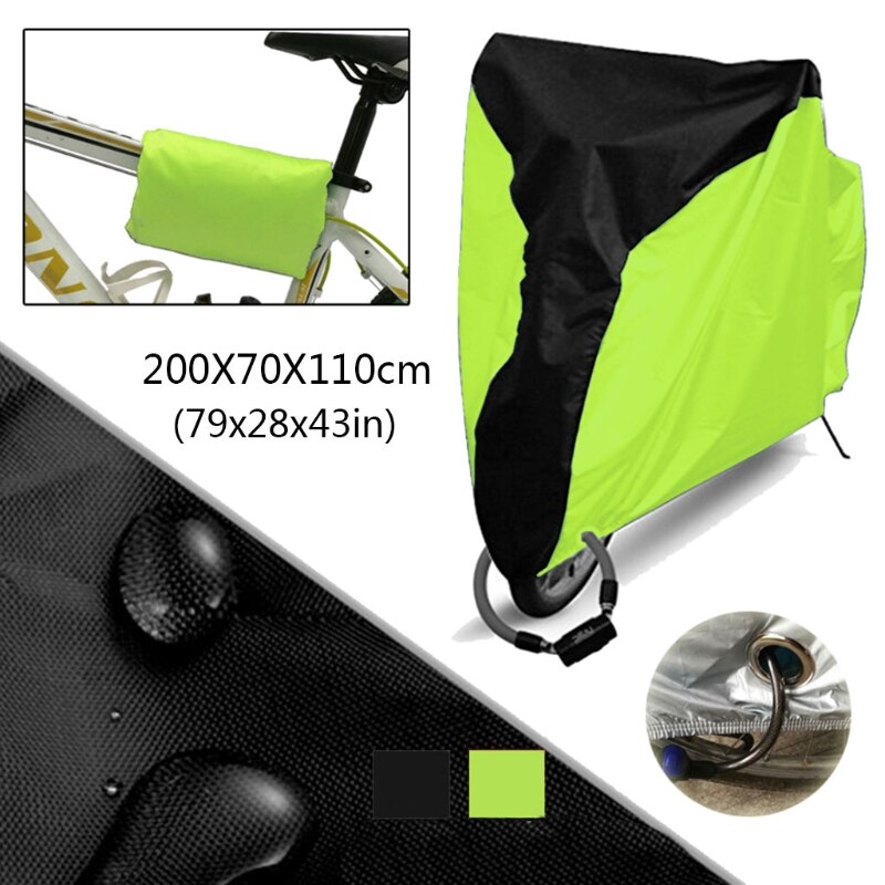 Bike Cover, 190T Outdoor Waterproof Bicycle Covers Rain Sun UV Dust Wind Proof T8WF