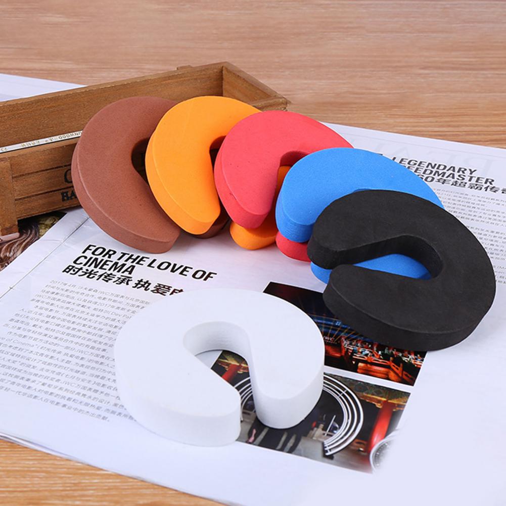 4Pcs Household Door Buffer High Elasticity Door Stopper Home Improvement C Shape Doorstop for Protecting Children Safe Stopper