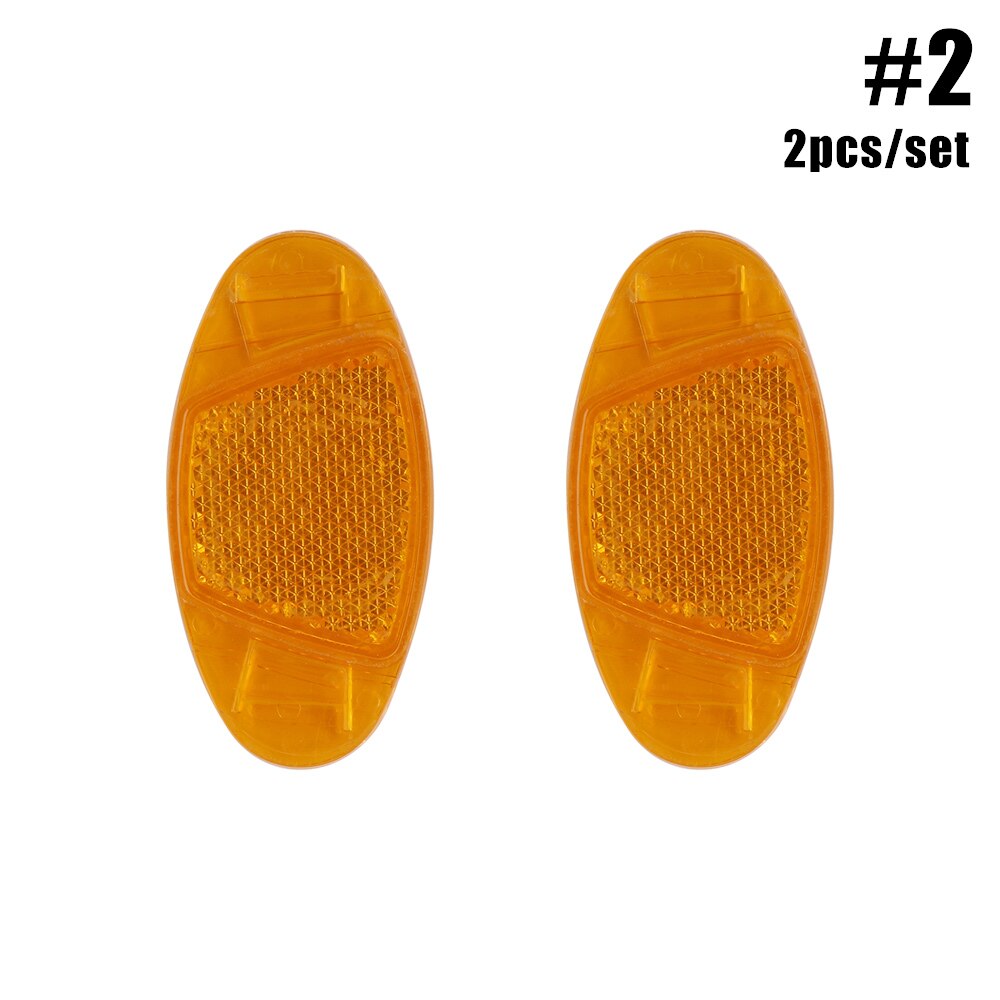 2pcs Oval&Round Bicycle Bike Spoke Reflector Safety Warning Light Wheel Rim Reflective Mount Night Reflectors Flashing Lights: 2